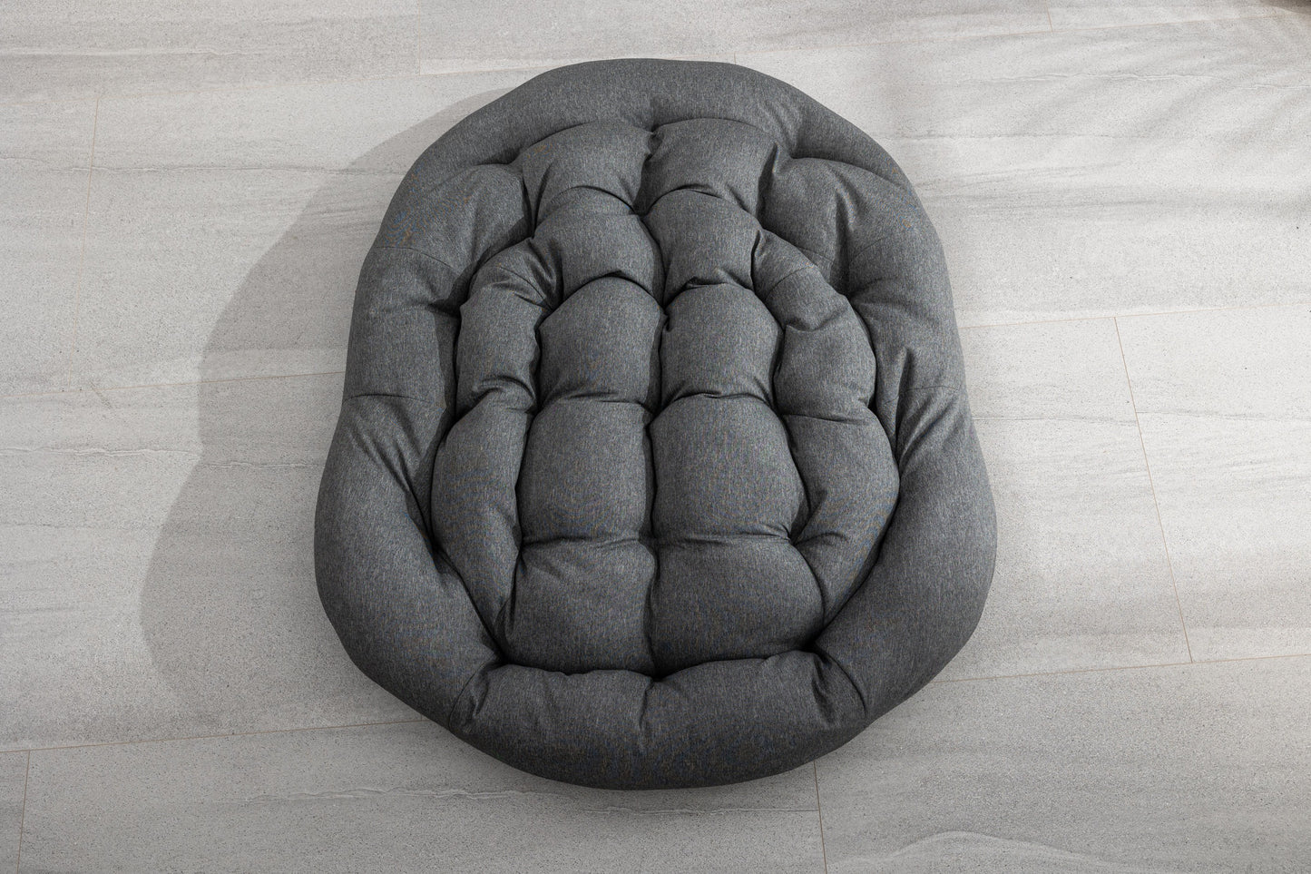 Mecedora de ratán para exterior, con cojín acolchado, reclinable, para porche, sala de estar, patio y jardín, color gris.