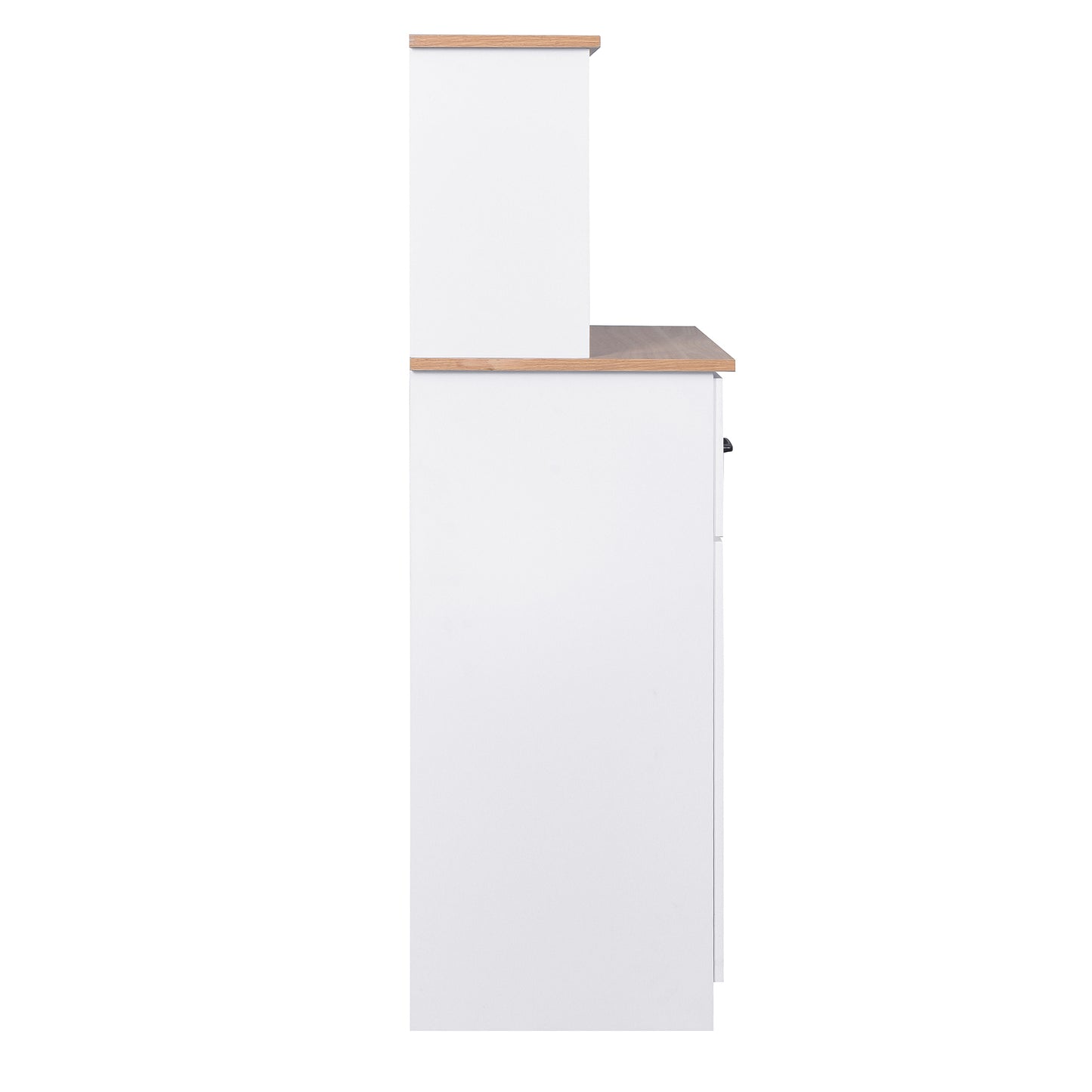 Gabinete de cocina de madera blanco, despensa, armario para microondas con cajón de almacenamiento