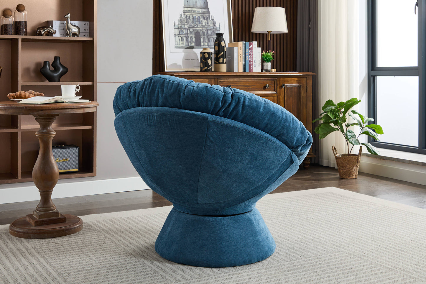Oversized Swivel Accent Chair, 360 Swivel Barrel Chair, Papasan Chair for Living Room Bedroom