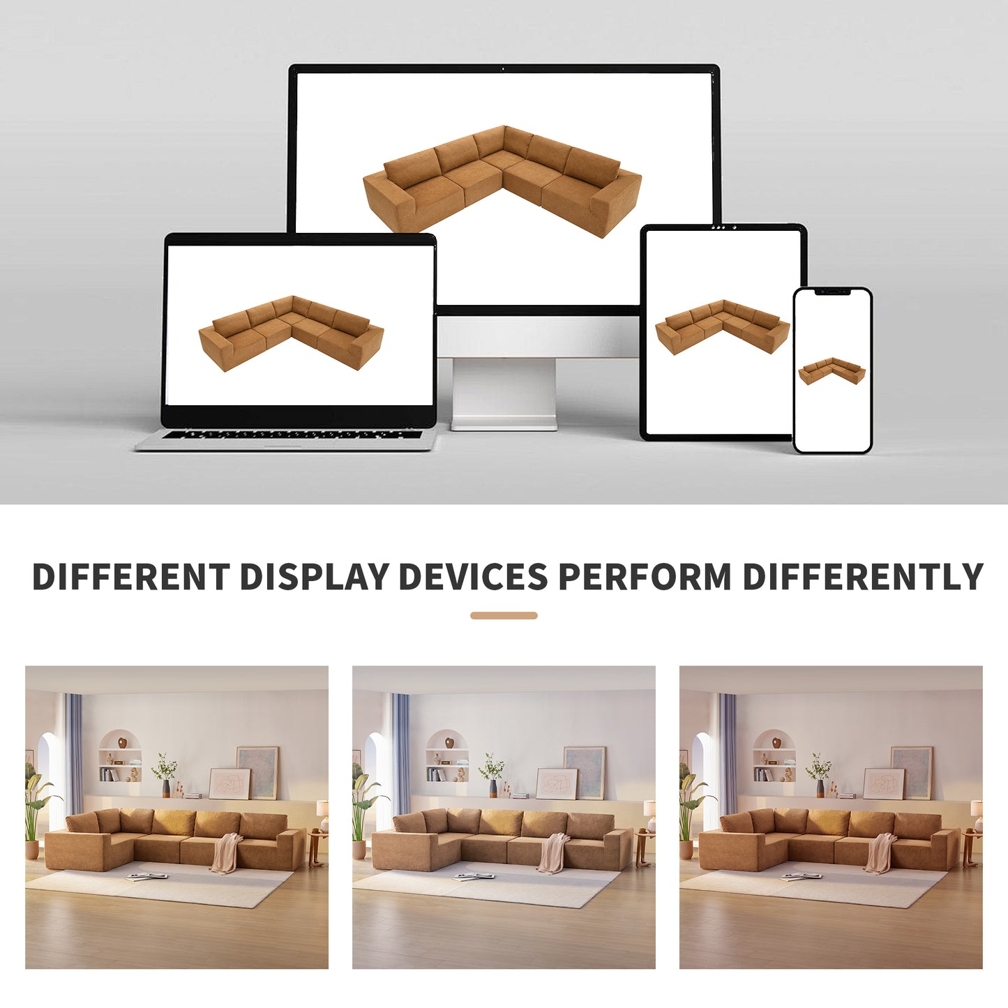 116*116" Modular L Shaped Sectional Sofa,Luxury Floor Couch Set,Upholstered Indoor Furniture,Foam-Filled Compressed Sofa for Living Room,Bedroom,5 PC Free Combination,3 Colors