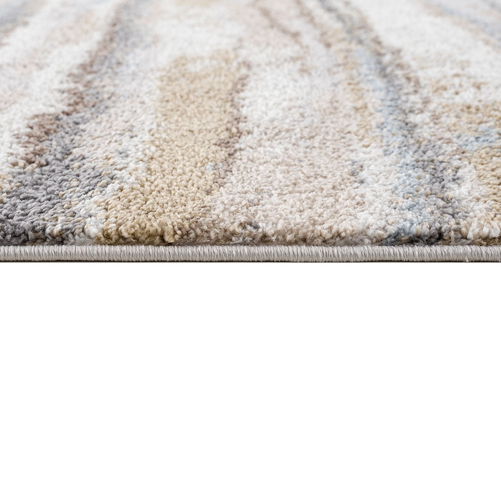 Alfombra tejida con rayas abstractas de acuarela (3 m x 2,4 m)