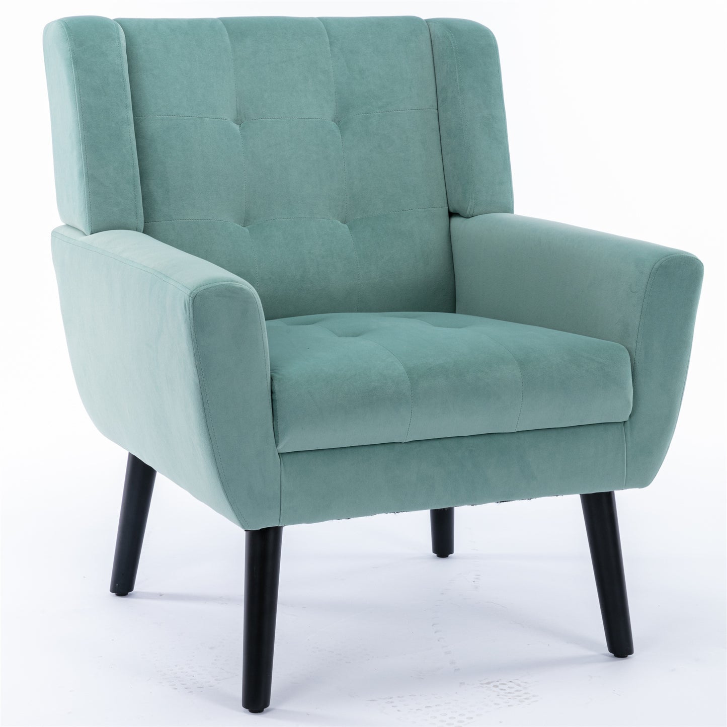 Modern Soft Velvet Material Ergonomics Accent Chair Living Room Chair Bedroom Chair Home Chair With Black Legs For Indoor Home