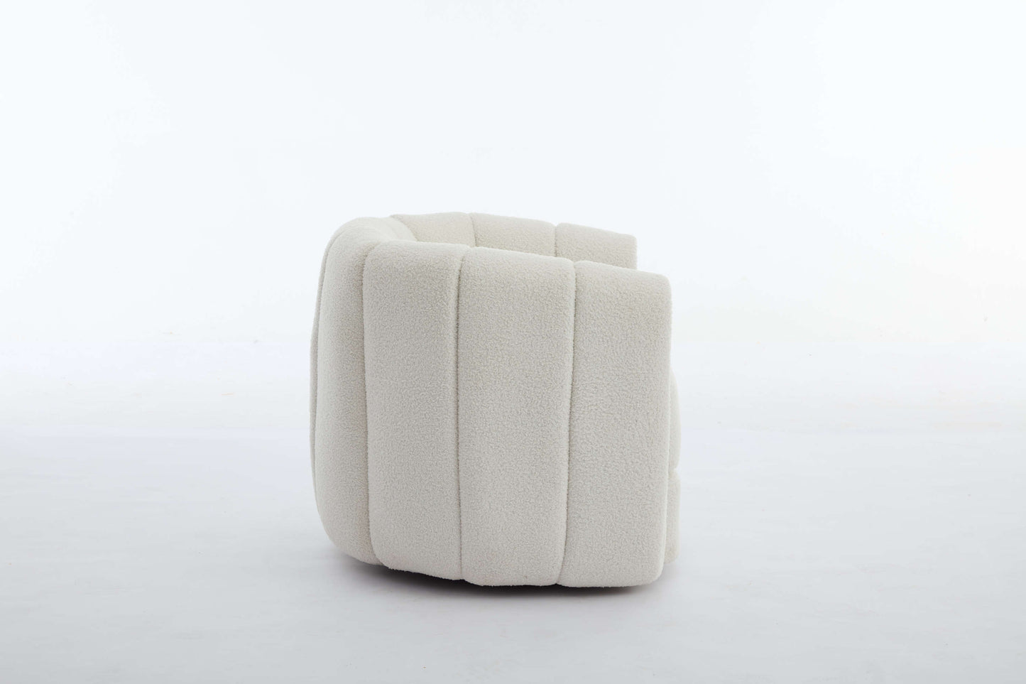 Swivel Accent Barrel Chair, Modern Round Armchairs with Upholstered, Comfy Swivel Accent Chair for Living Room