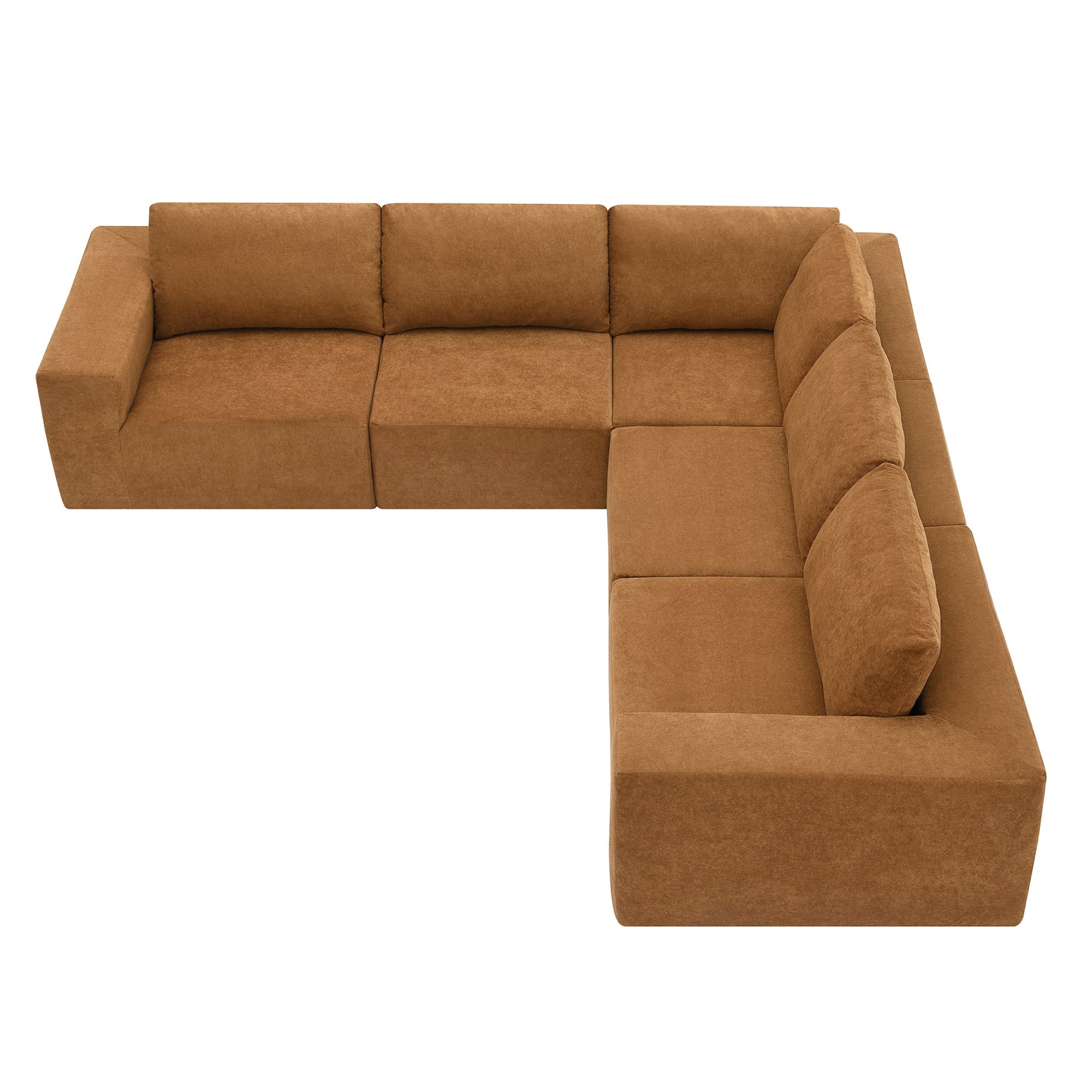 116*116" Modular L Shaped Sectional Sofa,Luxury Floor Couch Set,Upholstered Indoor Furniture,Foam-Filled Compressed Sofa for Living Room,Bedroom,5 PC Free Combination,3 Colors