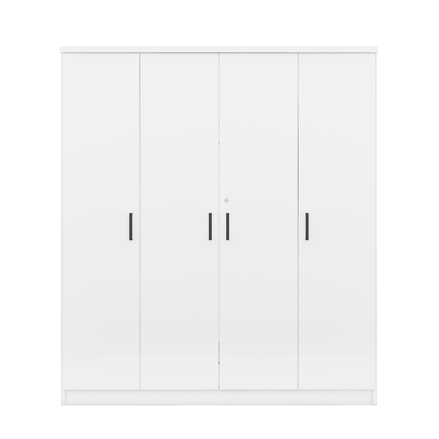 4-Door Wardrobe with 1 Drawer, White