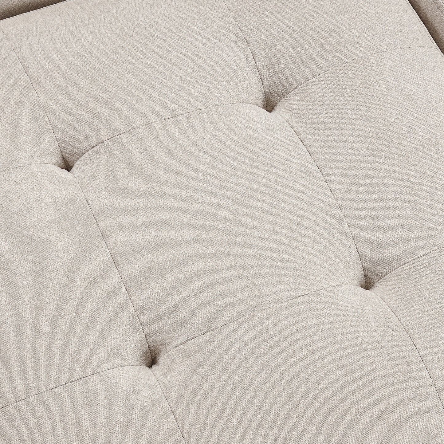 Sofá seccional extragrande de 117.3" en forma de U, sofá cama extraíble con dos cojines para sala de estar, color beige