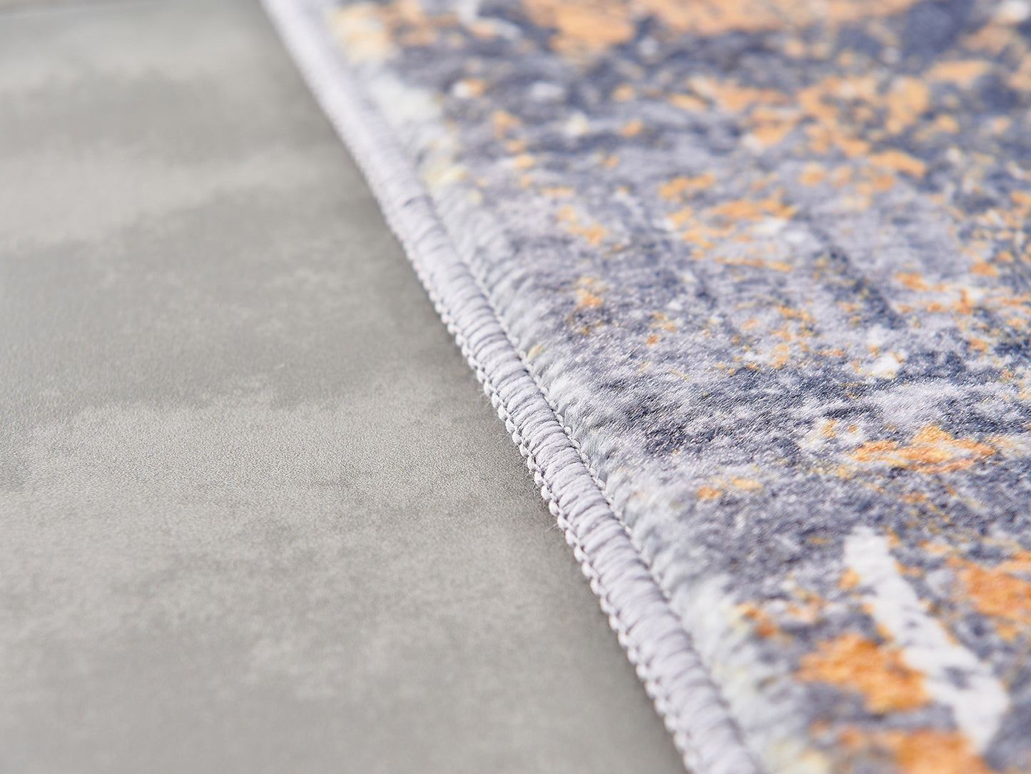 ZARA Collection Abstract Design Turquoise Gray Rust (3' ft x 2' ft) Machine Washable Super Soft Area Rug