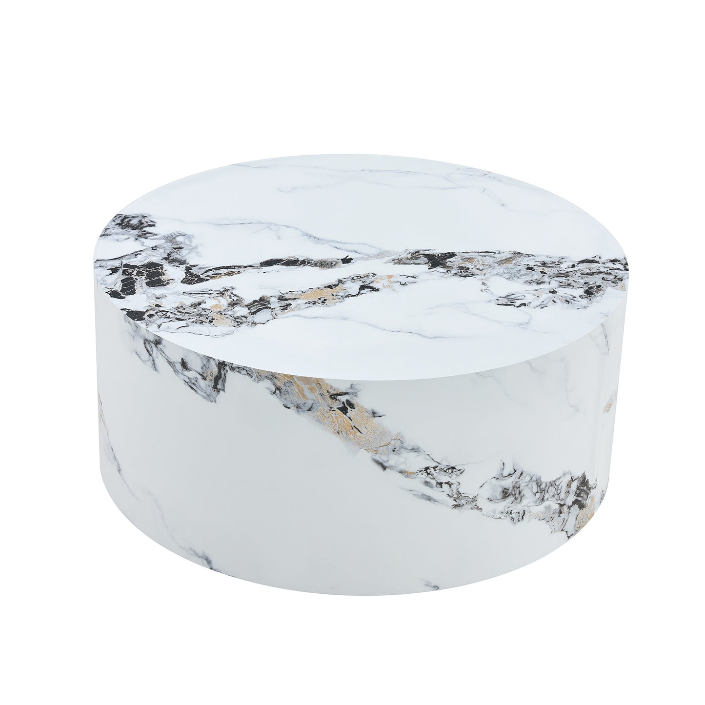 The cylindrical table with its patterned design can be easily integrated into a variety of interior styles, from coffee tables to small dining tables, workbenches or makeshift writing desks.