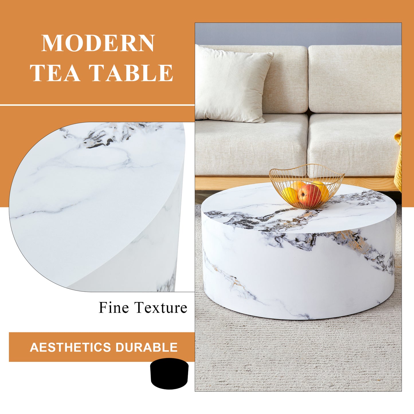 The cylindrical table with its patterned design can be easily integrated into a variety of interior styles, from coffee tables to small dining tables, workbenches or makeshift writing desks.