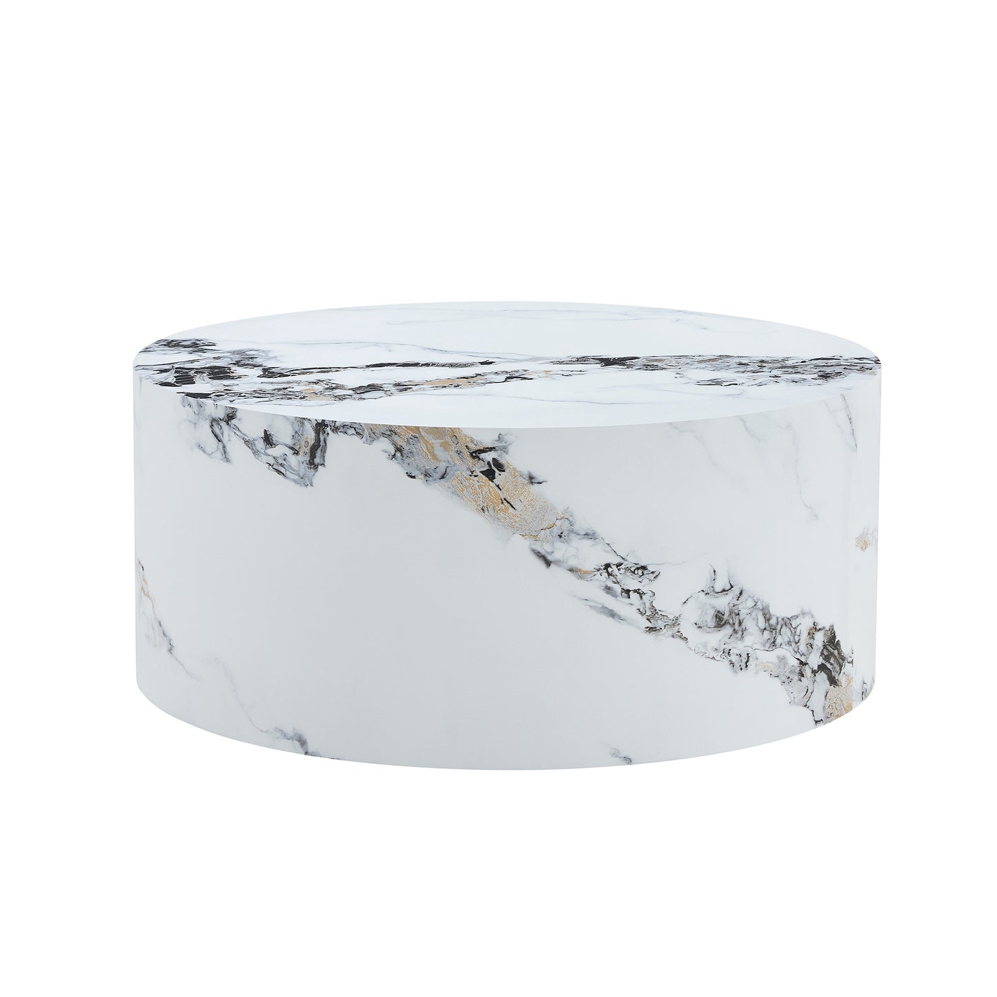 The cylindrical table with its patterned design can be easily integrated into a variety of interior styles, from coffee tables to small dining tables, workbenches or makeshift writing desks.