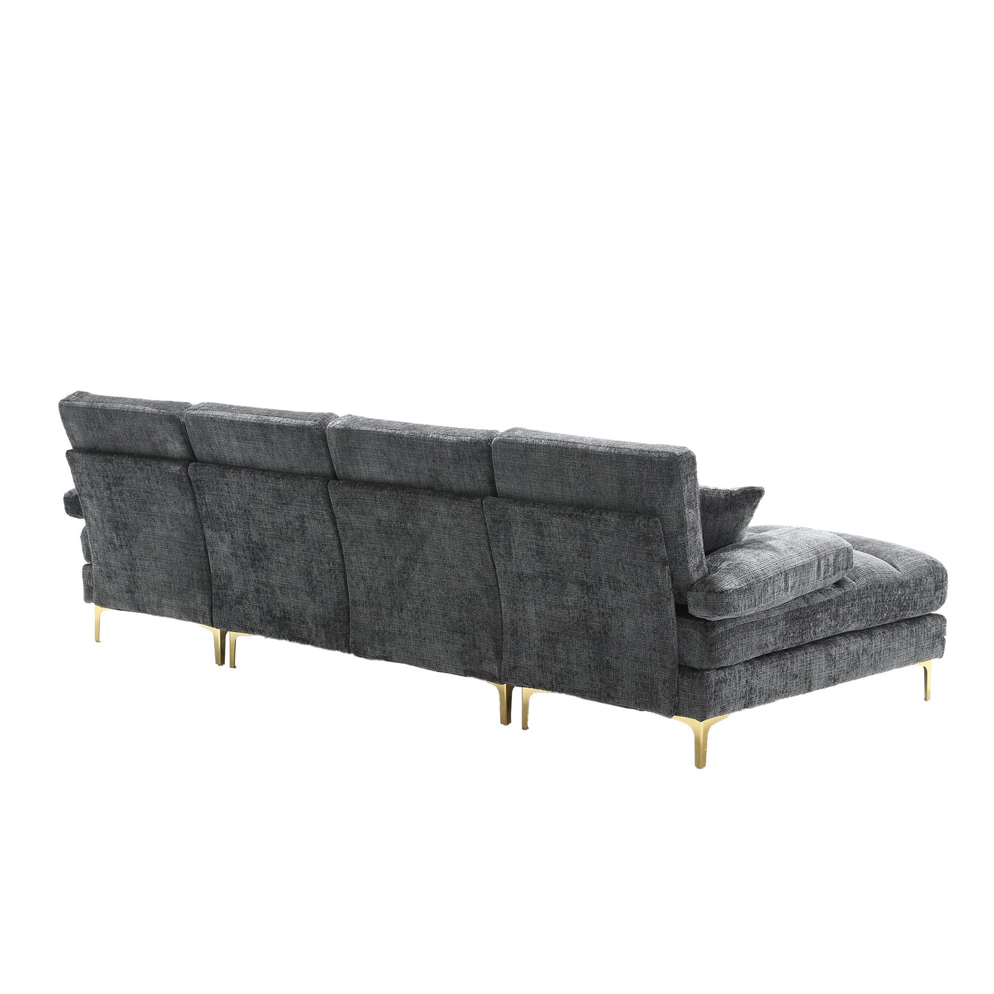 UNITED Modern Large chenille Fabric U-Shape Sectional Sofa