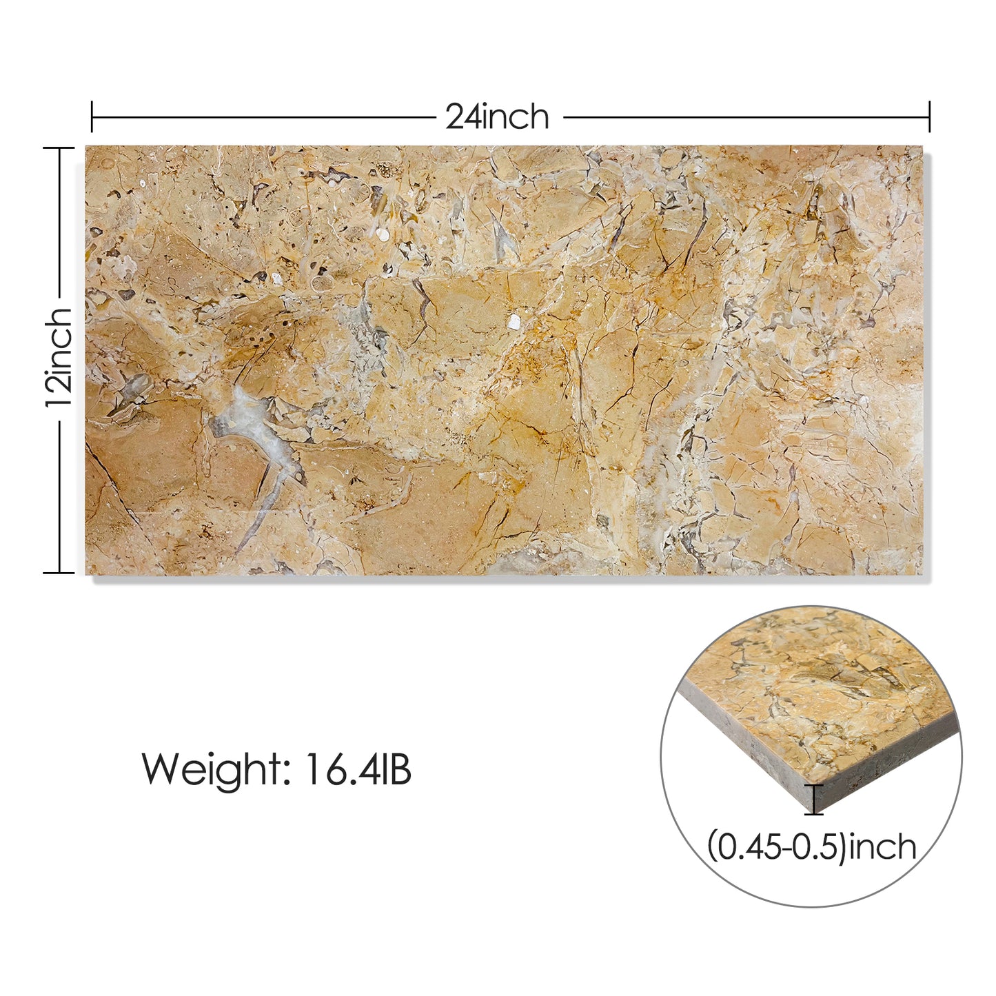12*24 Gold Yellow Beige natural marble, for floor and wall, polished marble tile, natural stone