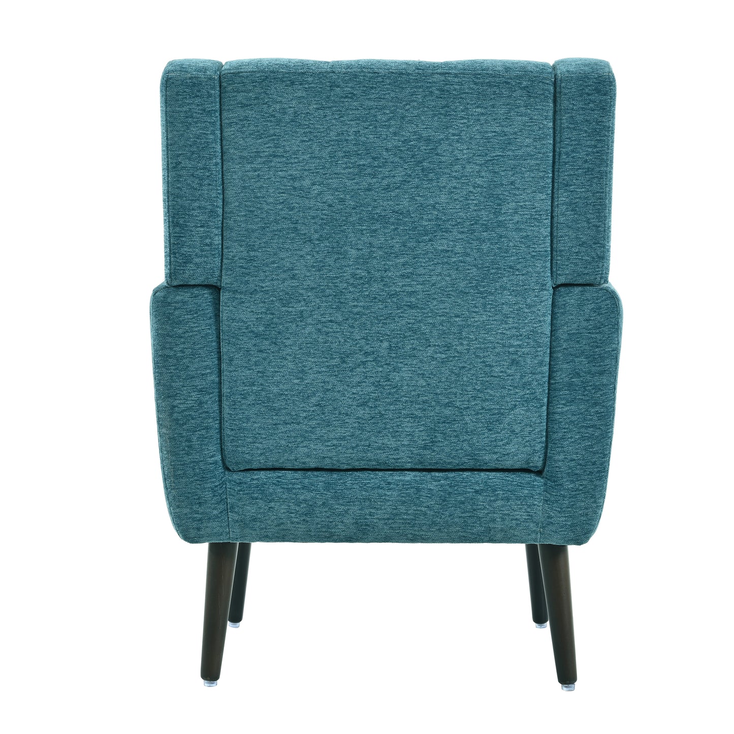 Sillón moderno con acento tapizado y relleno de espuma para sala de estar, cómodo sillón de lectura, moderno de mediados de siglo con tela de chenilla, sillón para sala de estar y dormitorio (verde azulado).