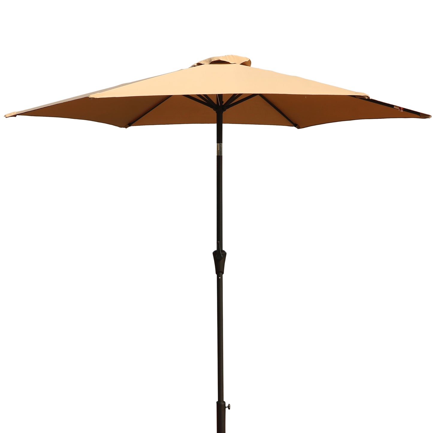Premium 9ft Patio Umbrella with Carry Bag, Taupe, Aluminum Frame