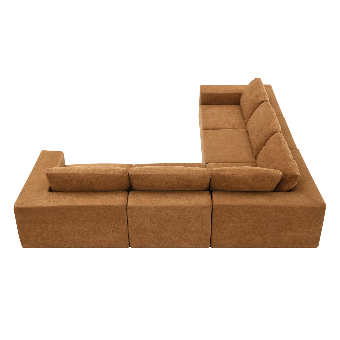 116*116" Modular L Shaped Sectional Sofa,Luxury Floor Couch Set,Upholstered Indoor Furniture,Foam-Filled Compressed Sofa for Living Room,Bedroom,5 PC Free Combination,3 Colors