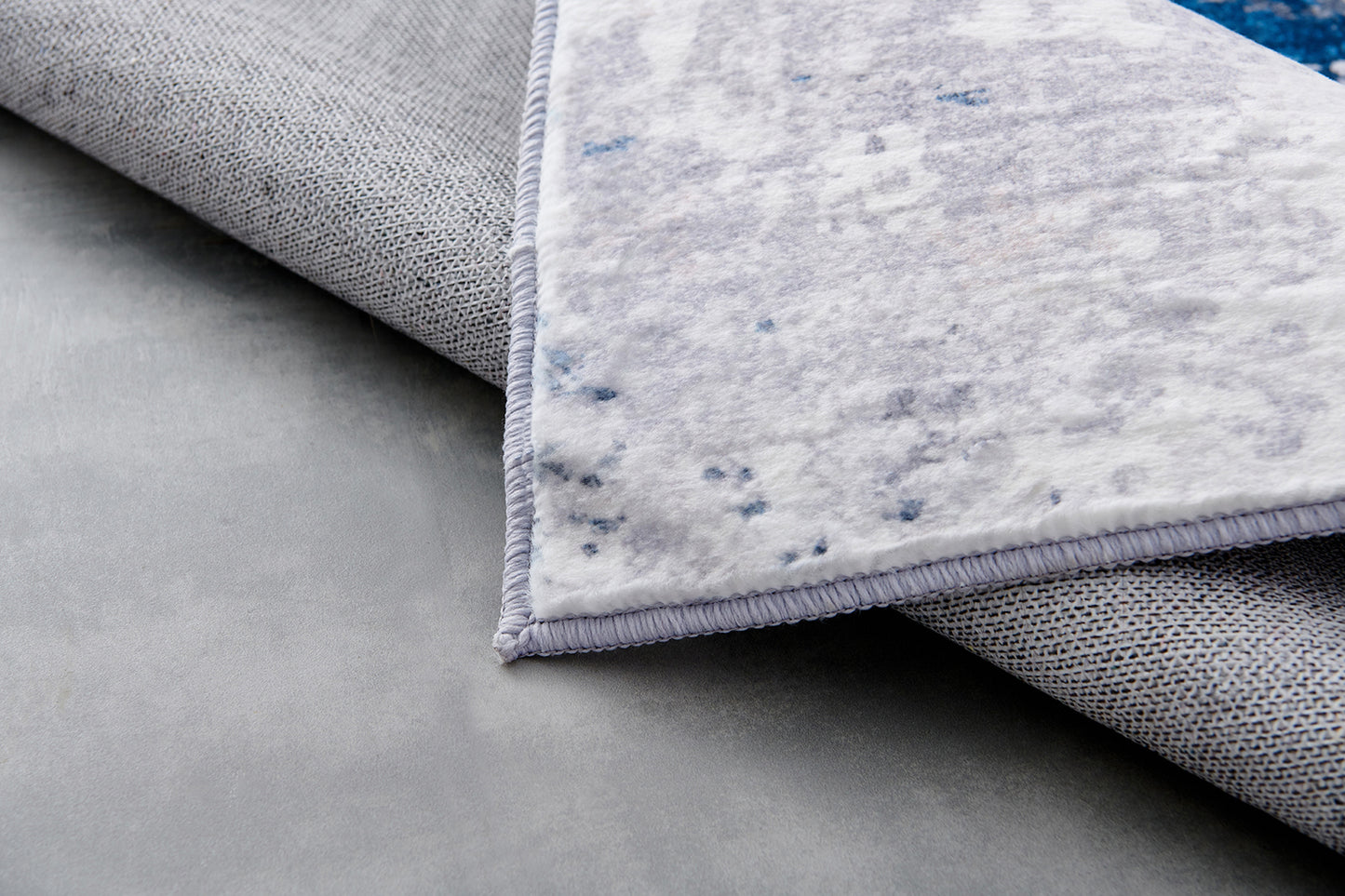 ZARA Collection Abstract Design Gray Turquoise (5' ft x 3' ft) Machine Washable Super Soft Area Rug