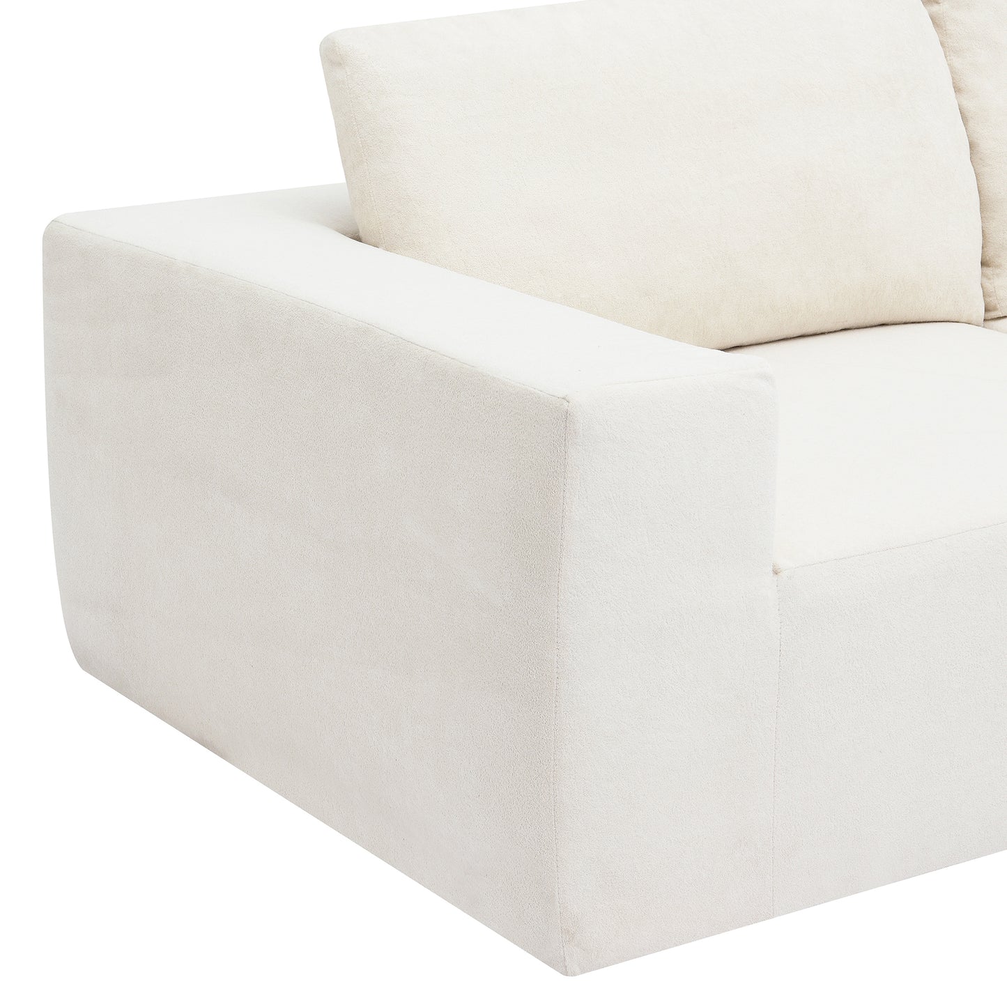 Sofá modular seccional en forma de L de 116 x 116 pulgadas, juego de sofá de piso de lujo, muebles de interior tapizados, sofá de espuma comprimida para sala de estar y dormitorio, combinación de 5 piezas, 3 colores