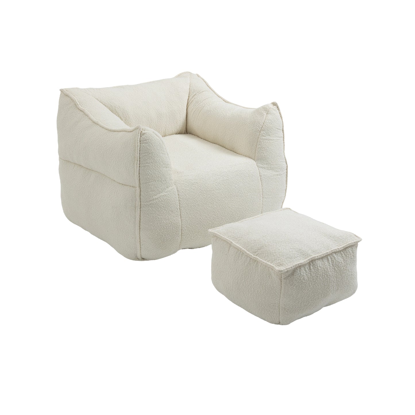 COOLMORE - Sillón puff, cómodo y duradero, con respaldo alto, para adultos y niños, para interiores y exteriores