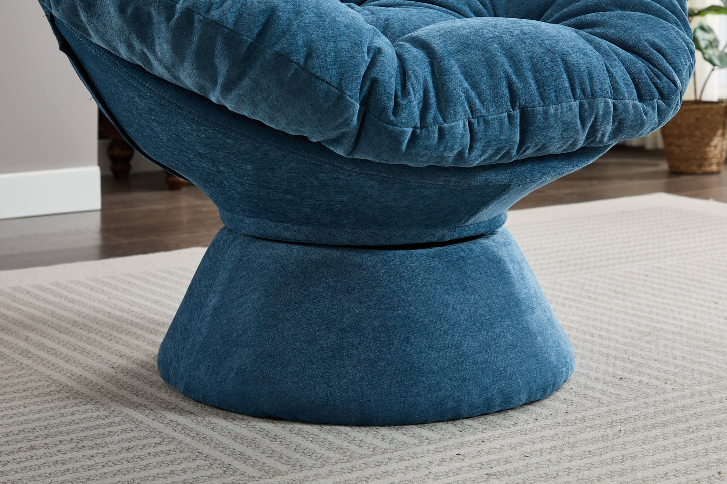 Oversized Swivel Accent Chair, 360 Swivel Barrel Chair, Papasan Chair for Living Room Bedroom