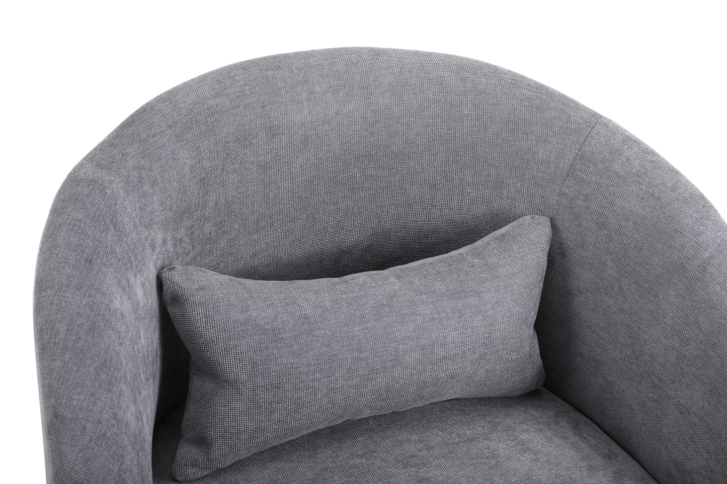 Swivel Accent Chair Armchair, Round Barrel Chair in Fabric for Living Room Bedroom(Light Grey)