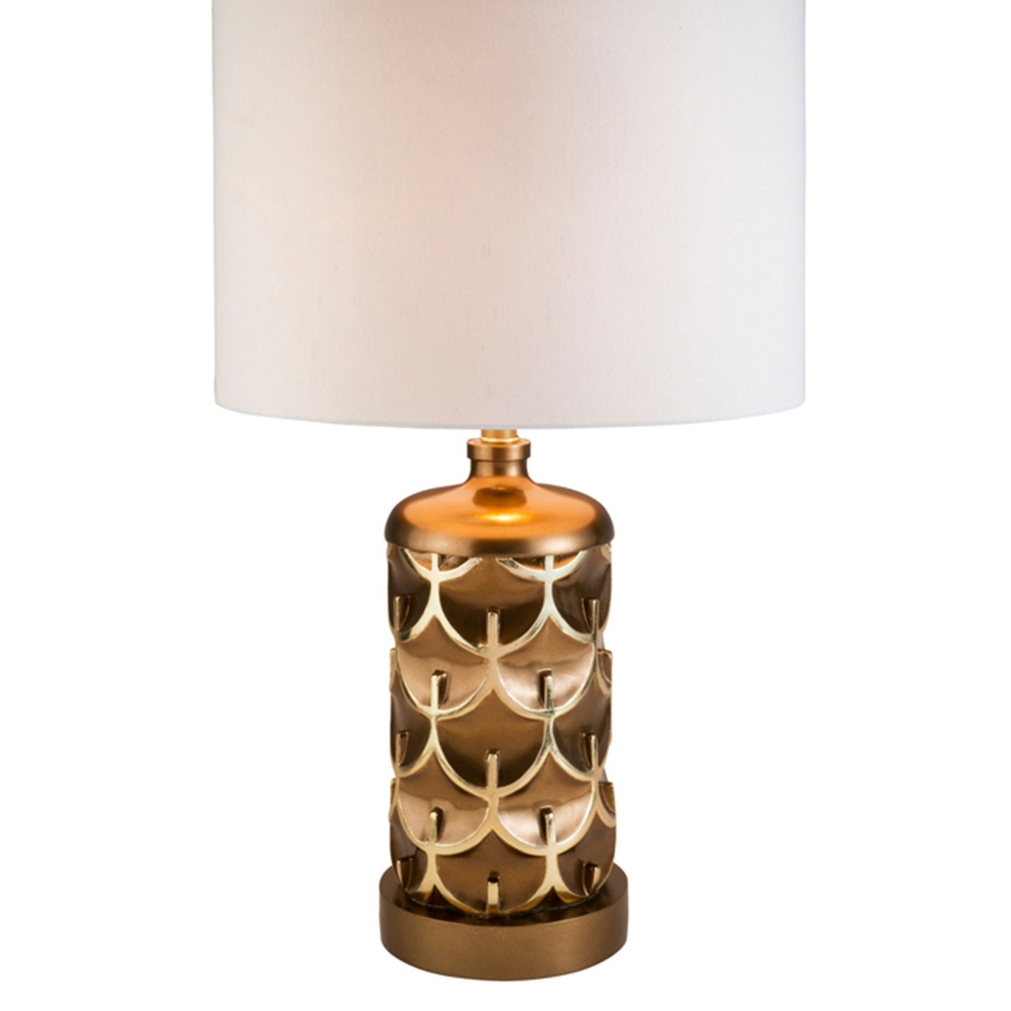 28.5" Tall Polyresin Table Lamp "Mystic Owl" with Golden finish