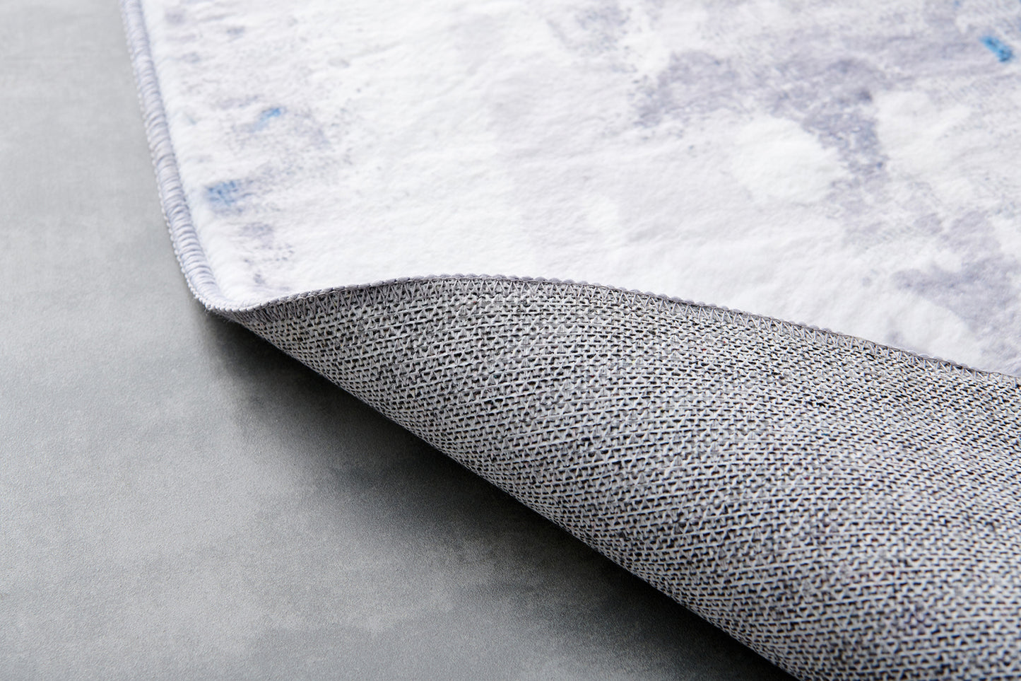 ZARA Collection Abstract Design Gray Blue Yellow (5' ft x 3' ft) Machine Washable Super Soft Area Rug