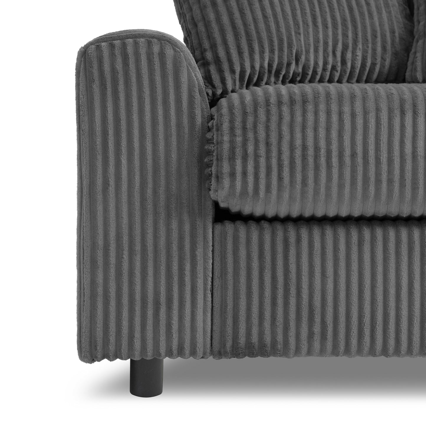 114*64'' Corduroy Sectional Sofa with Bluetooth Speakers,L Shaped Couch with Console,USB Charger,Cup Holders,Storage,Ottoman,Deep and Wide Seat Cloud Sofa for Living Room,Apartment,2 Colors