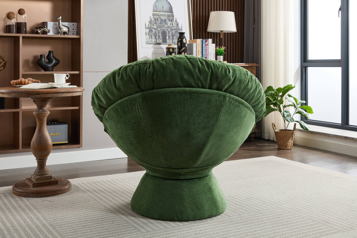 Oversized Swivel Accent Chair, 360 Swivel Barrel Chair, Papasan Chair for Living Room Bedroom