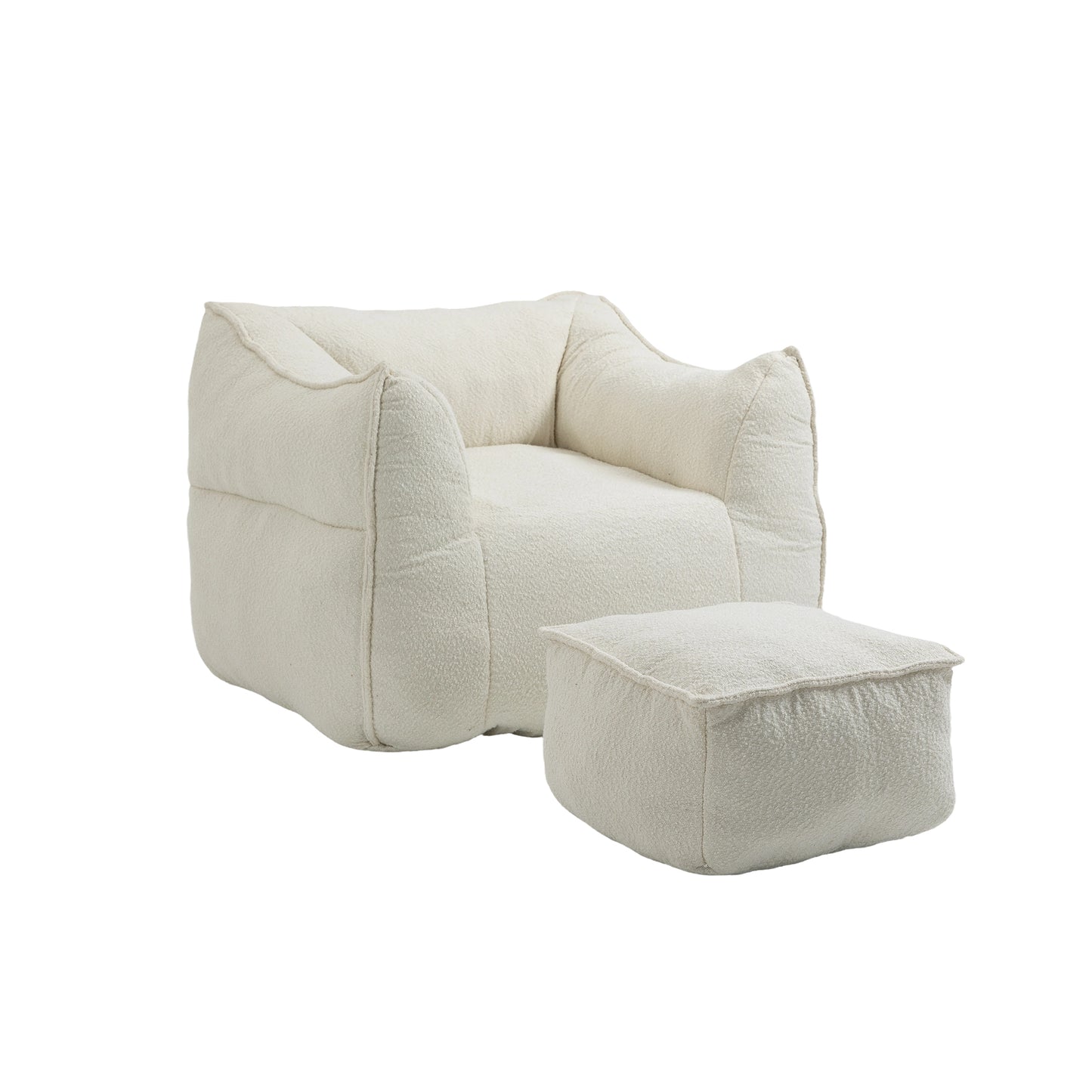 COOLMORE - Sillón puff, cómodo y duradero, con respaldo alto, para adultos y niños, para interiores y exteriores