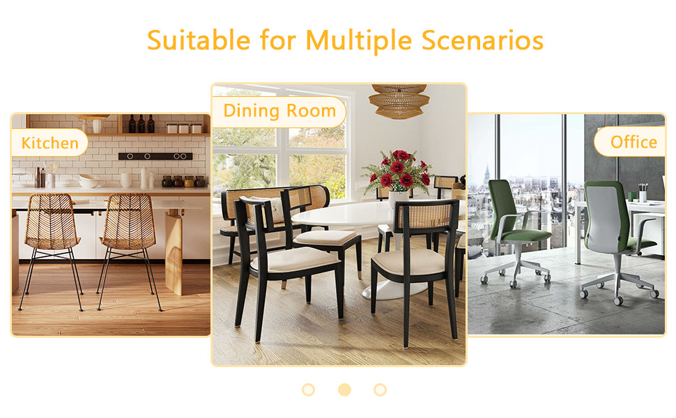 Table and chair set.Subtle Luxury Clear Tempered Glass Dining Set - 71"x35.4" with 6 Light Gray PU Chairs.C-tube Gold Metal Chair Legs.Bring a comfortable home experience to the kitchen, bedroom.