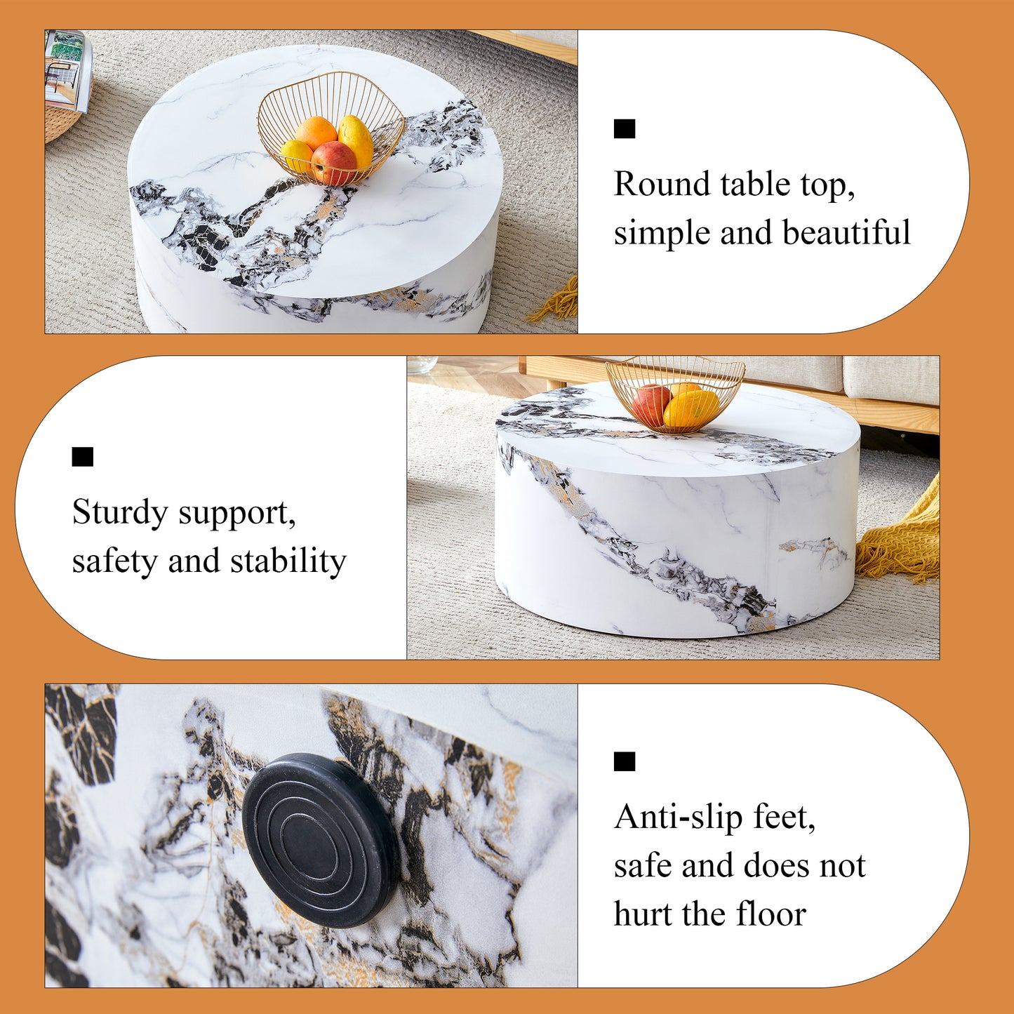 The cylindrical table with its patterned design can be easily integrated into a variety of interior styles, from coffee tables to small dining tables, workbenches or makeshift writing desks.