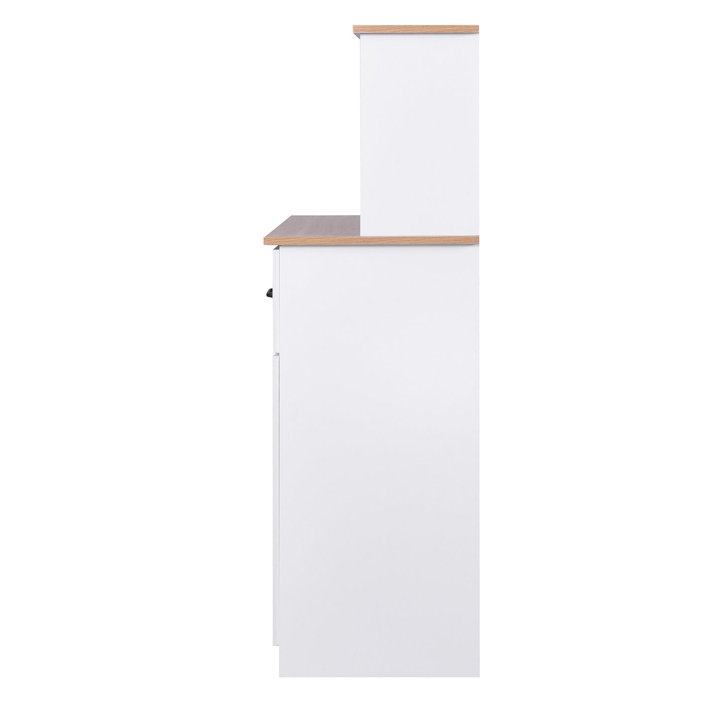 Gabinete de cocina de madera blanco, despensa, armario para microondas con cajón de almacenamiento