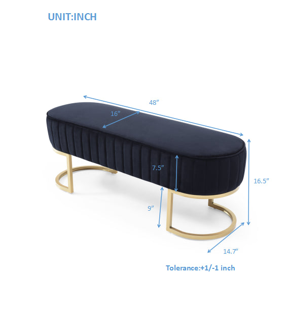 Banco otomano moderno de 120 cm de ancho, tapizado en tela sherpa, banco para el pie de cama, reposapiés, banco de entrada, mesa de centro para sala de estar y dormitorio, beige