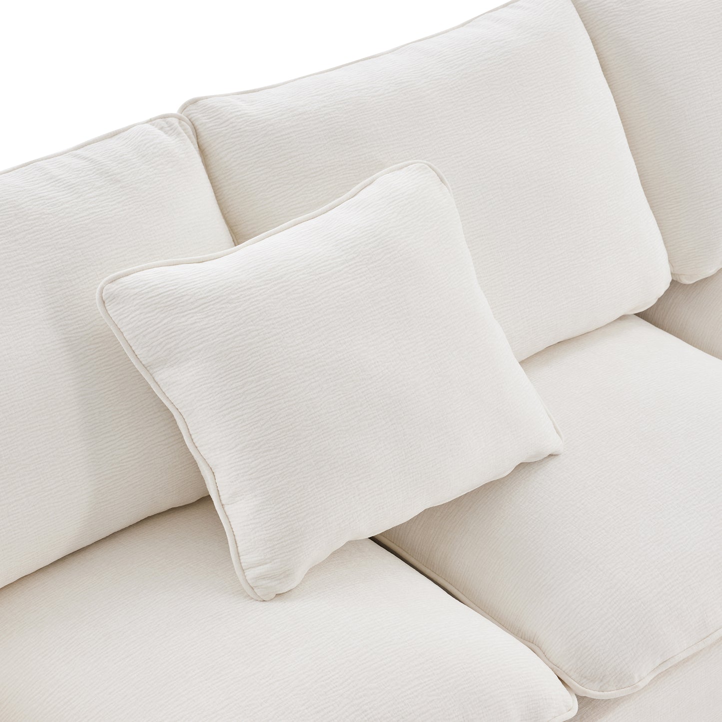 110*57" Modern U Shape Modular Sofa, 6 Seat Chenille Sectional Couch Set with 2 Pillows Included, Freely Combinable Indoor Funiture for Living Room, Apartment, Office, 2 Colors
