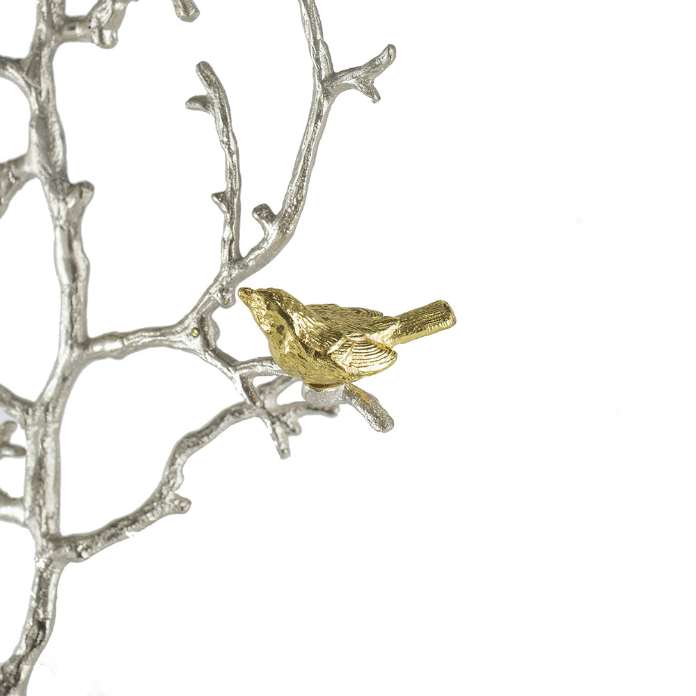 17x5.5x22" Metal Branch Wall Sculptures with Bird Accents, Set of 2