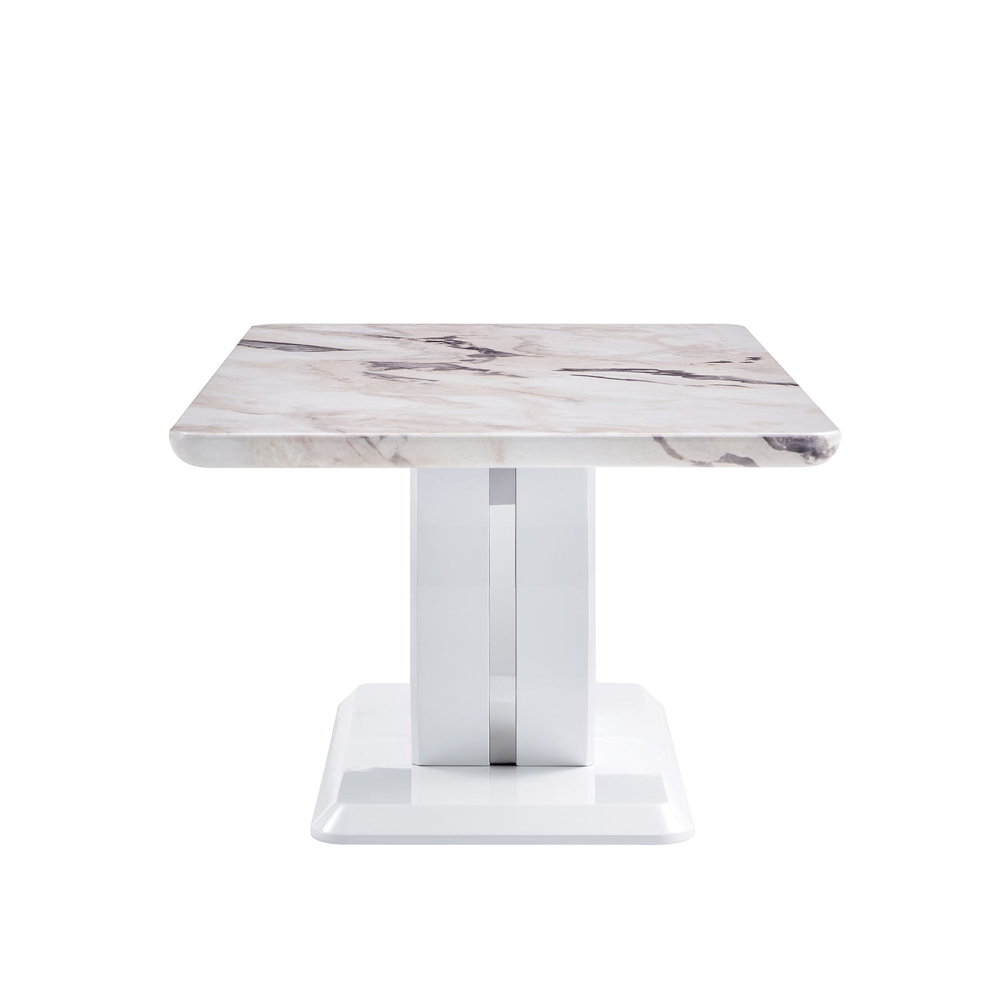Modern simple luxury imitation marble dining table rectangular coffee table. The computer desk. The game table. Suitable for dining room, living room, terrace, kitchen. W1151S00265