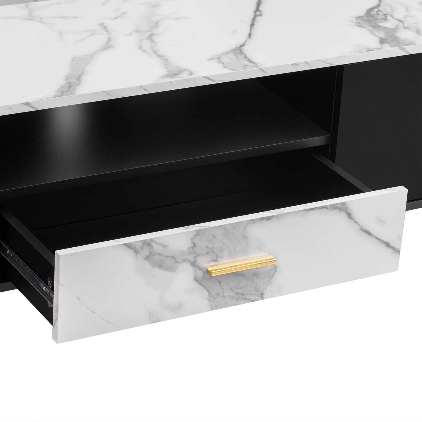 71'' Modern TV Stand with 2 Cabinets& Open Compartments, Entertainment Center for TVs up to 80'', Television Console for Living Room, Bedroom, Home Theatre
