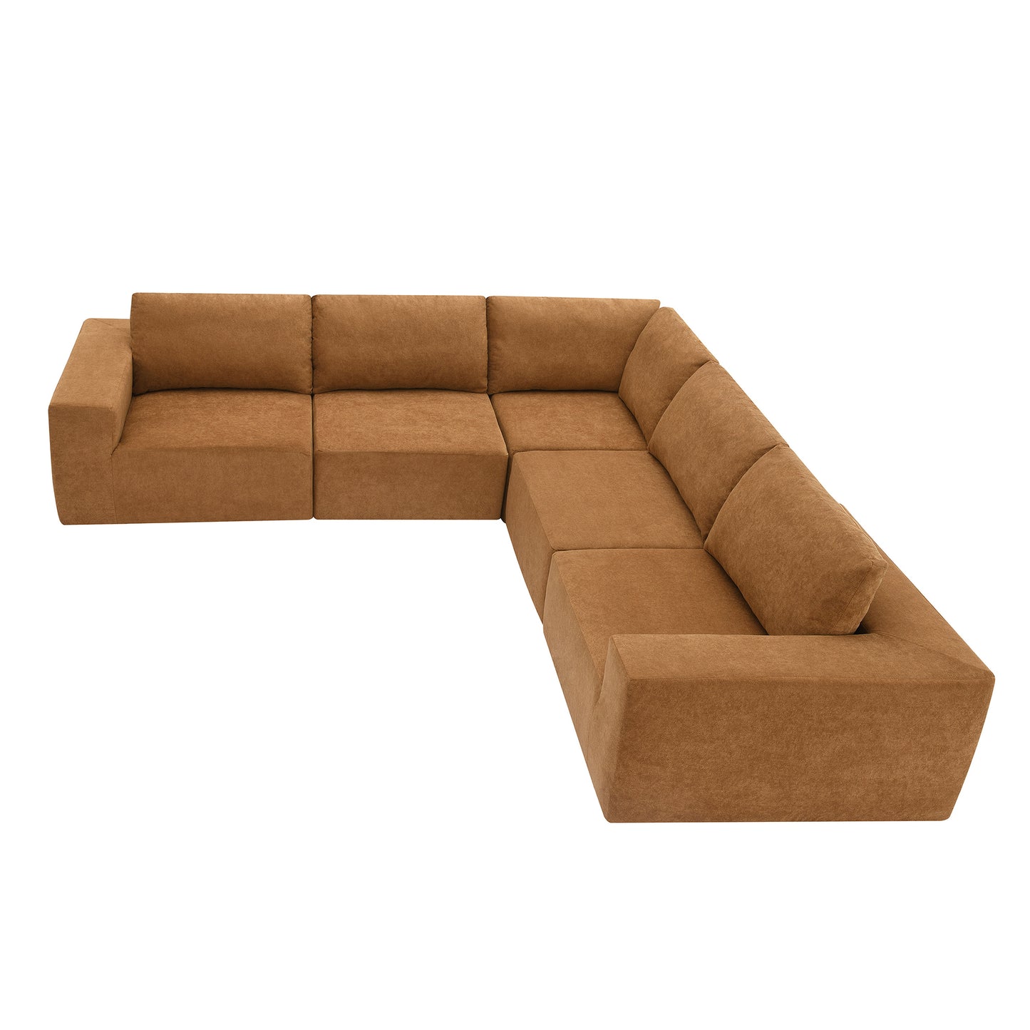 116*116" Modular L Shaped Sectional Sofa,Luxury Floor Couch Set,Upholstered Indoor Furniture,Foam-Filled Compressed Sofa for Living Room,Bedroom,5 PC Free Combination,3 Colors