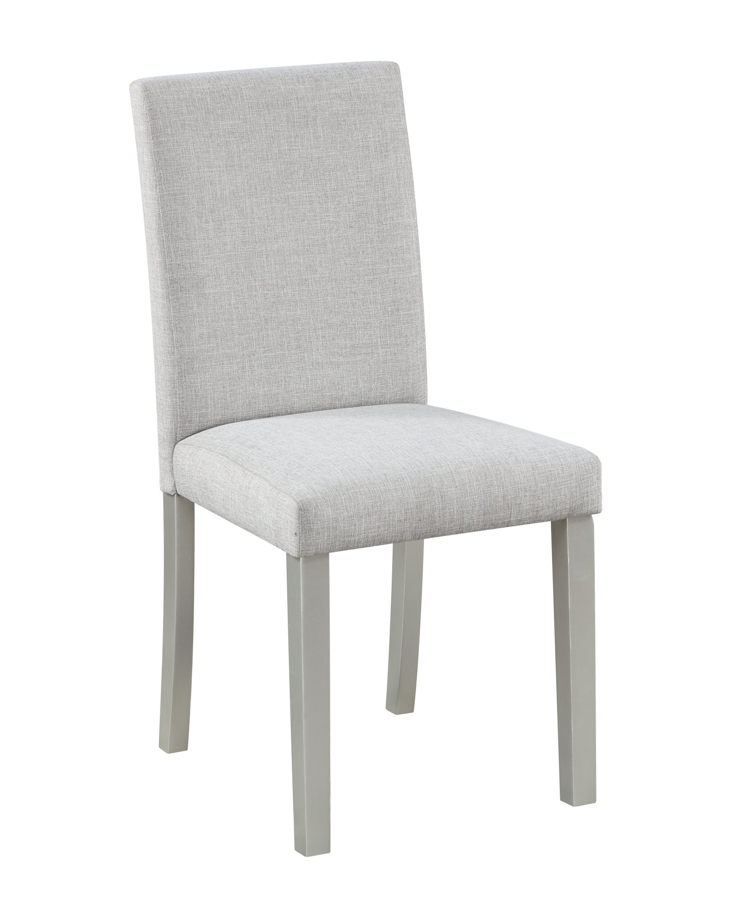 5 Piece Wooden Dining Table Set, Kitchen Table Set with a Rectangular Table and 4 Upholstered Chairs, Wooden Dining Room Table with Crystal Decoration and Chairs Set, Silver grey