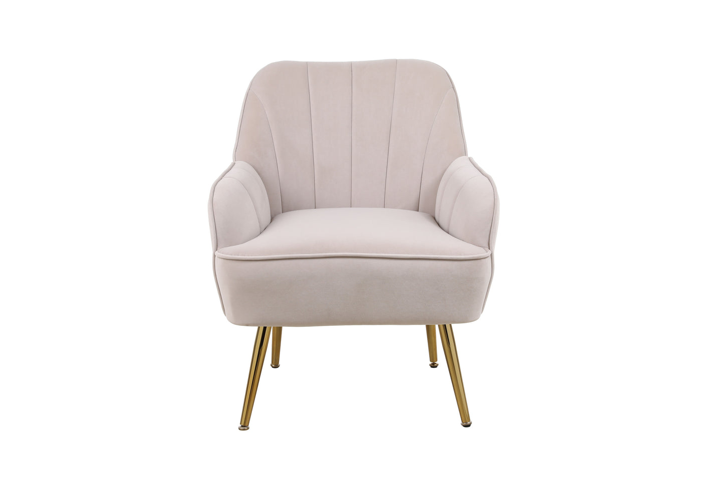 Modern Mid Century Chair velvet Sherpa Armchair for Living Room Bedroom Office Easy Assemble(BEIGE)