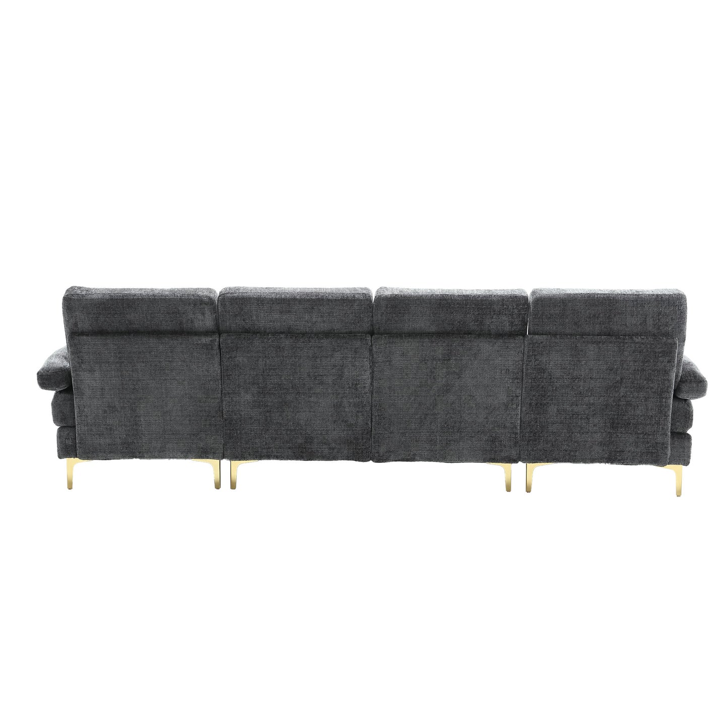 UNITED Modern Large chenille Fabric U-Shape Sectional Sofa