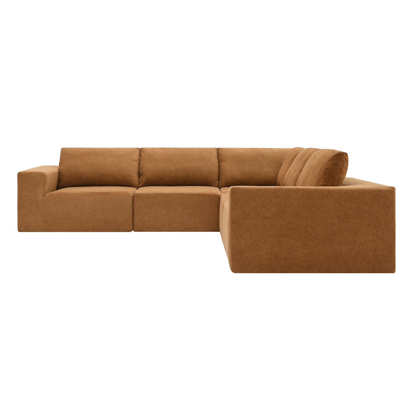 116*116" Modular L Shaped Sectional Sofa,Luxury Floor Couch Set,Upholstered Indoor Furniture,Foam-Filled Compressed Sofa for Living Room,Bedroom,5 PC Free Combination,3 Colors