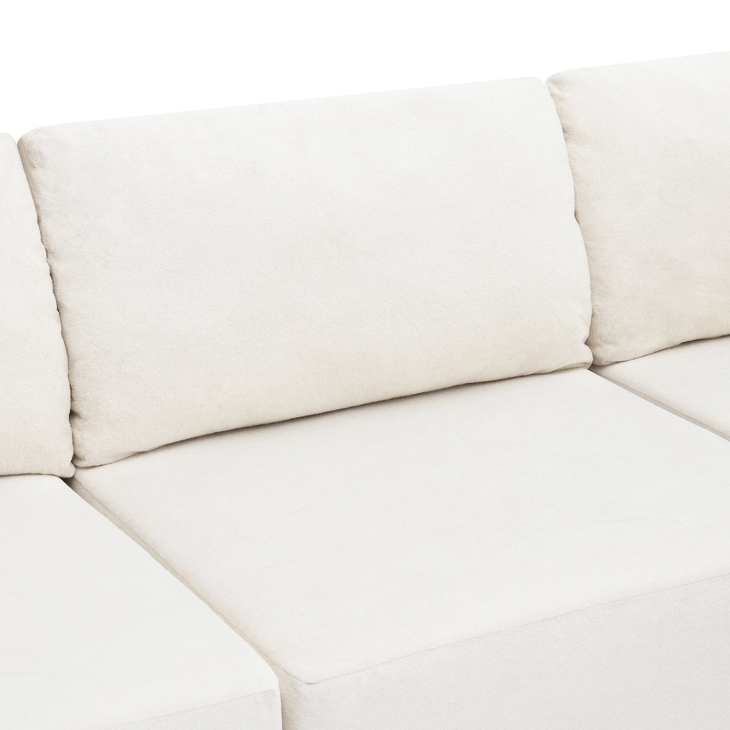 Sofá modular seccional en forma de L de 116 x 116 pulgadas, juego de sofá de piso de lujo, muebles de interior tapizados, sofá de espuma comprimida para sala de estar y dormitorio, combinación de 5 piezas, 3 colores