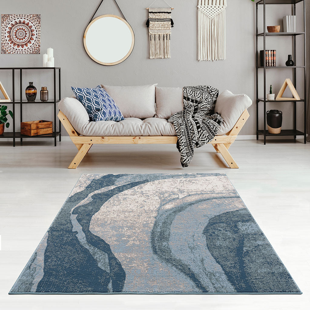 Alfombra con ondas abstractas