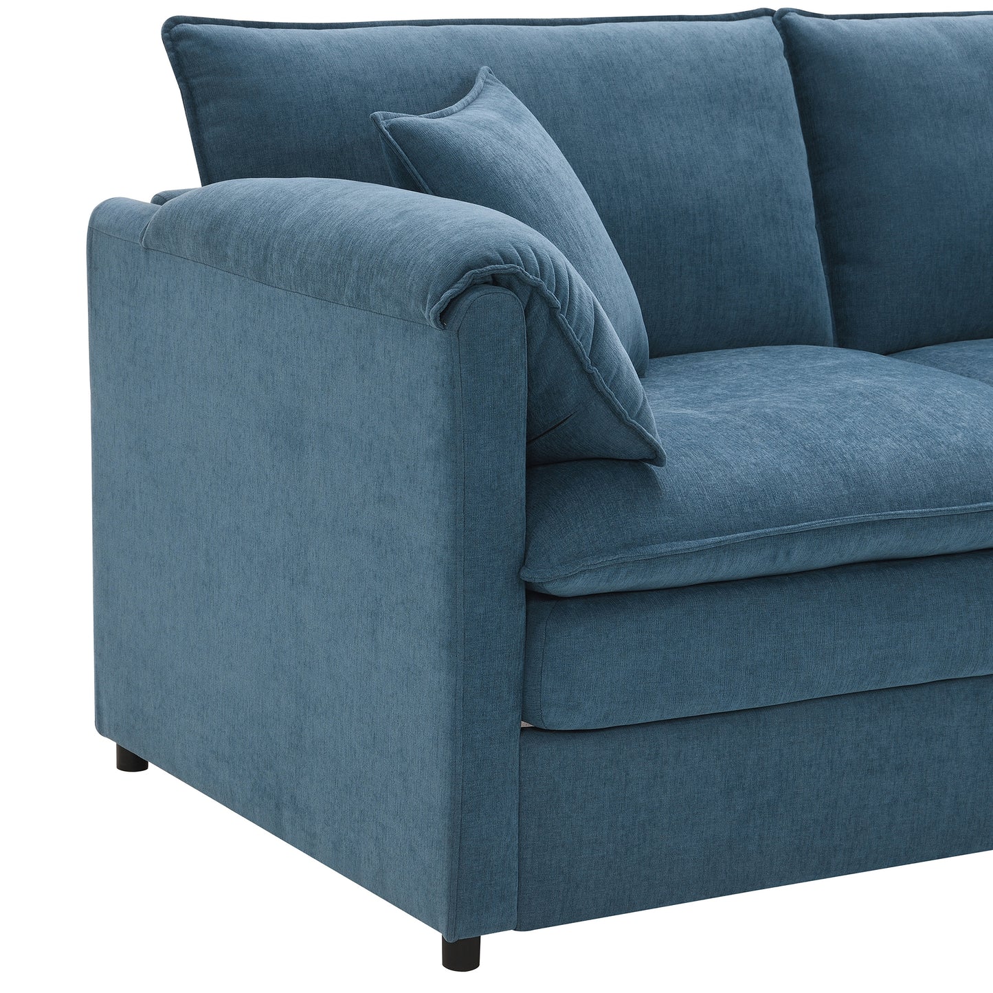 134*66" Chenille Modular Sectional Sofa,U Shaped Cloud Couch Set with Double Cushions ,6 Seat Sleeper Sofa Bed with Ottomans,Oversized Indoor Furniture for Living Room, 3 Colors