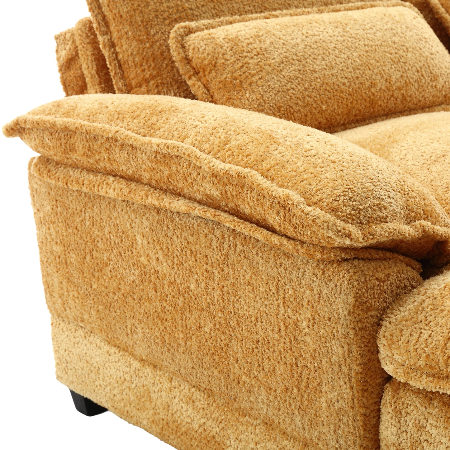 UNITED WE WIN Modern Large chenille Fabric U-Shape Sectional Sofa