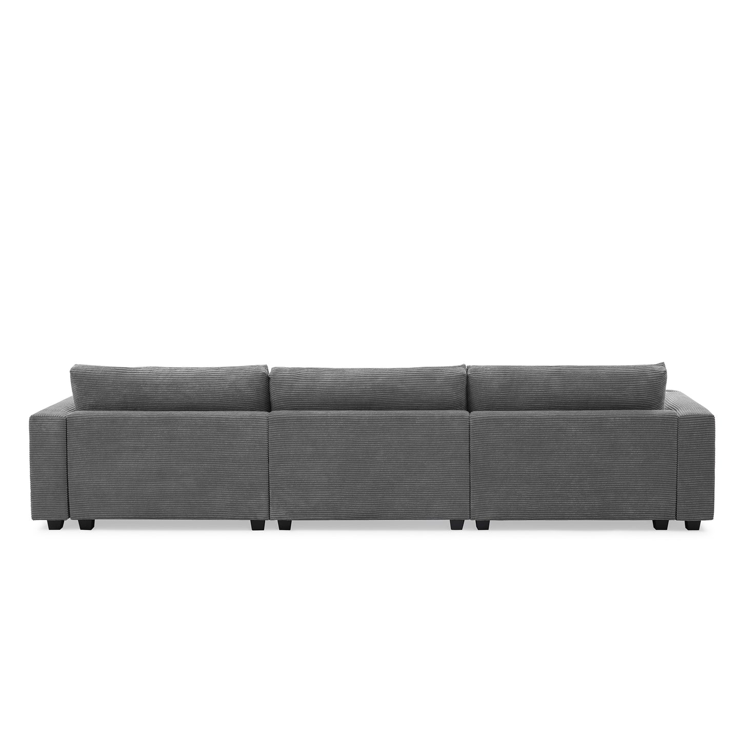 Sofá seccional extragrande de pana de 134 x 54 pulgadas, sofá nube en forma de L con puerto de carga USB, portavasos, sofá cama profundo con chaise longue de 50 pulgadas, cómodo mueble de interior para sala de estar, 3 colores