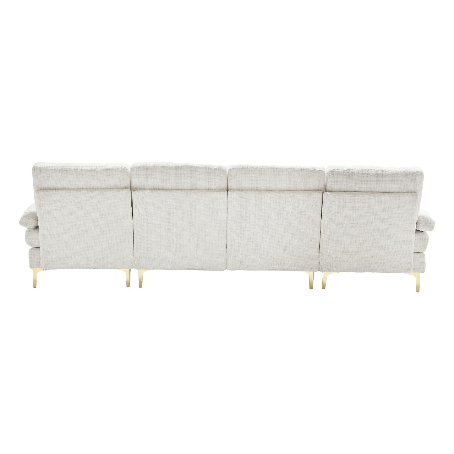UNITED Modern Large chenille Fabric U-Shape Sectional Sofa