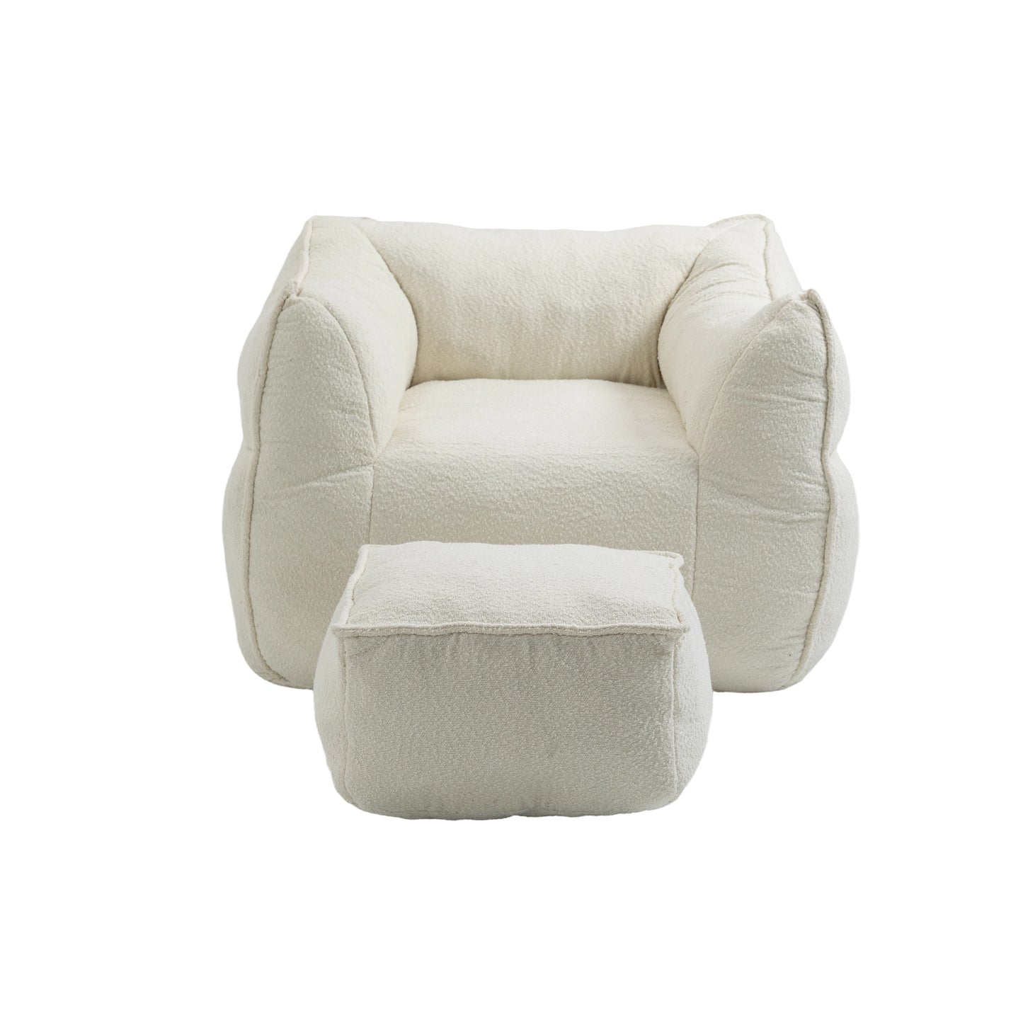 COOLMORE - Sillón puff, cómodo y duradero, con respaldo alto, para adultos y niños, para interiores y exteriores
