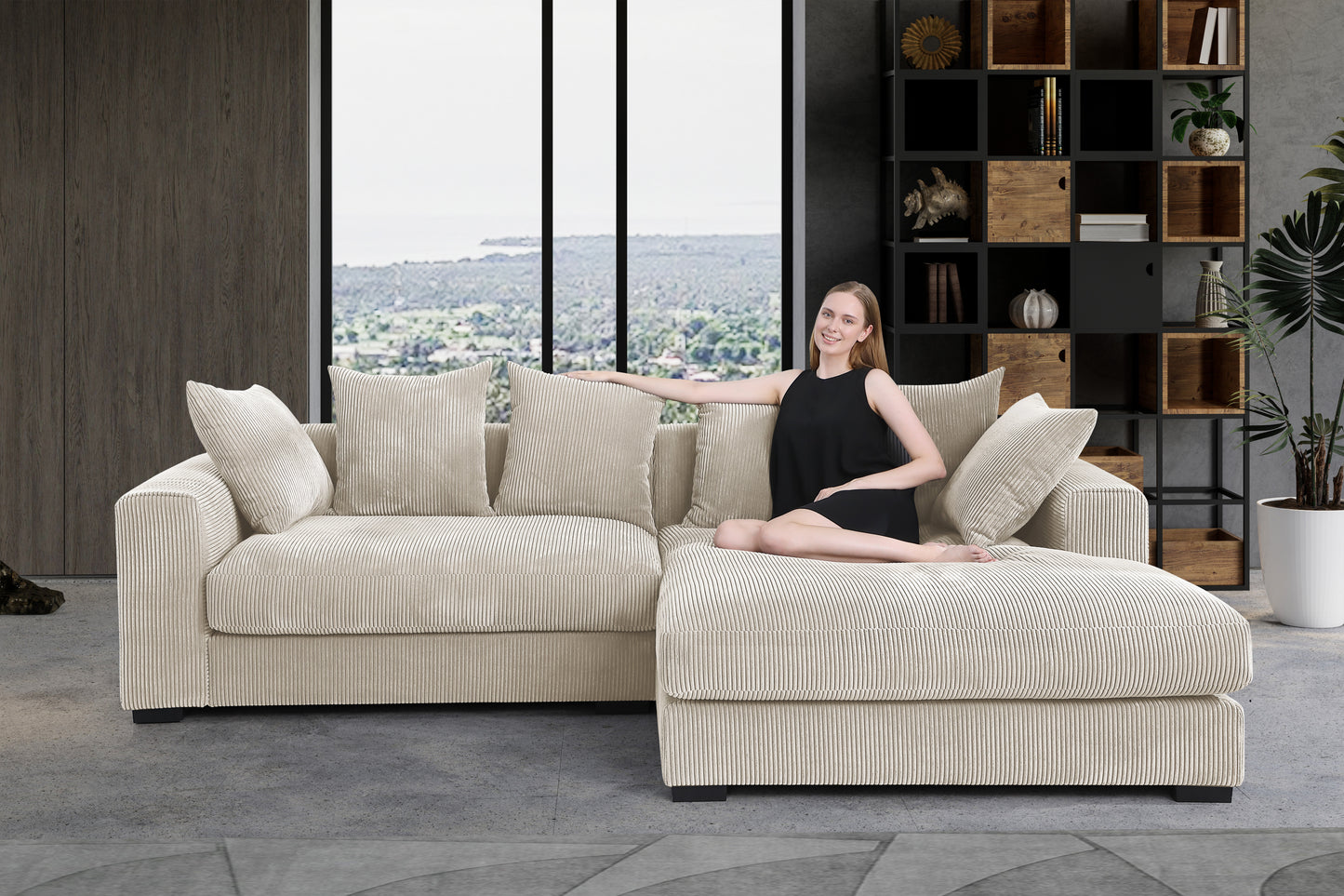 Naomi 3 - Piece Upholstered Sectional